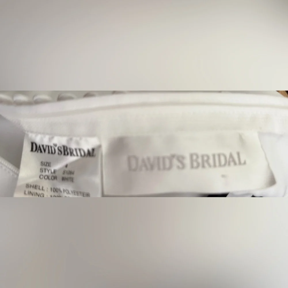 David's Bridal White Girls Formal Tulle Gown sz 4 flower girl formal clean - Picture 10 of 10